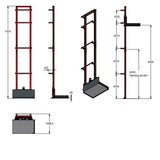 Vareelevator med løftetårn til 1000 kg