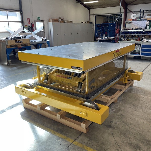 Specialfremstillet løftebord til ABB i Sverige – til AL-EMS-system i aluminiumsproduktion - JEMA LIFT